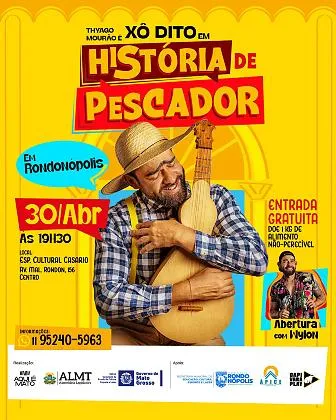 Thyago Mourão leva show gratuito de Xô Dito em Rondonópolis nesta quinta
